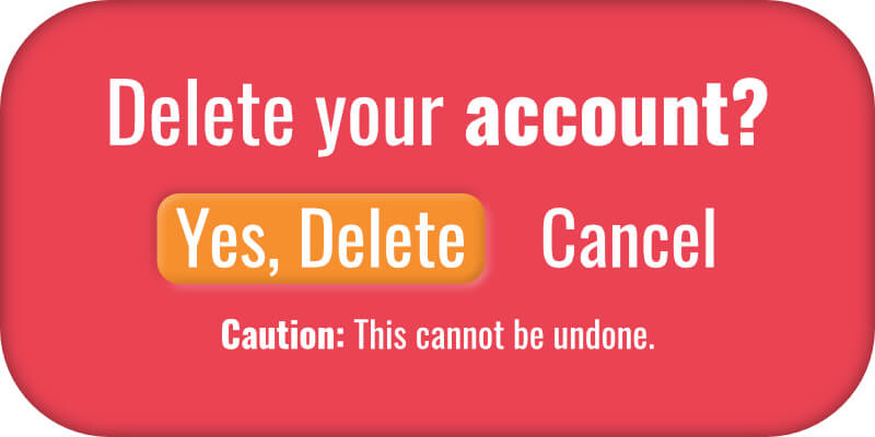 UI design tips warnings